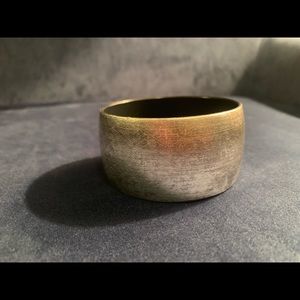 Silver matte wide bangle